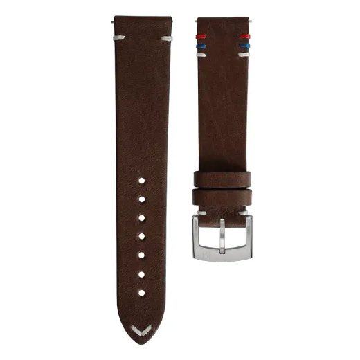 KOŽENÝ ŘEMÍNEK BIATEC | HNĚDÝ TRIKOLORA - 20 MM - STRAPS - ACCESSORIES