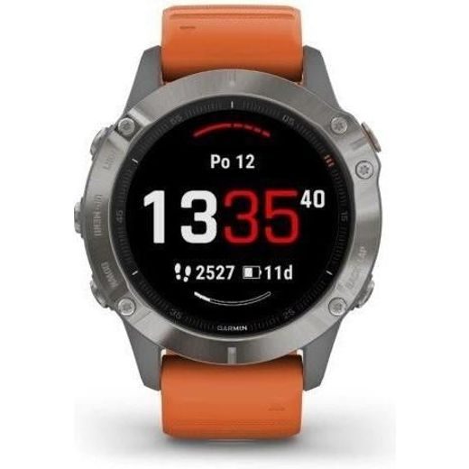 GARMIN FENIX6 PRO SAPPHIRE, TITANIUM/ORANGE BAND (MAP/MUSIC) 010-02158-14 - GARMIN - ZNAČKY