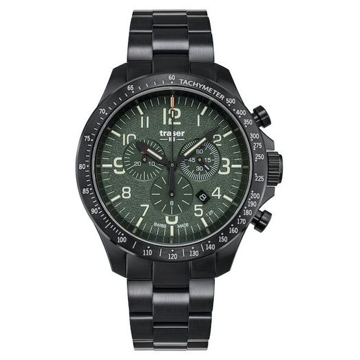 TRASER P67 OFFICER PRO CHRONOGRAPH GREEN OCEL - HERITAGE - ZNAČKY