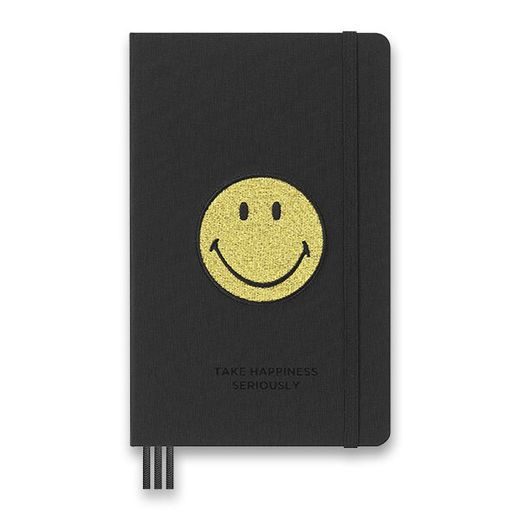 DIÁŘ MOLESKINE 2023 SMILEY ČERNÝ - TVRDÉ DESKY - L, ČÁSTEČNĚ LINKOVANÝ 1206/5787002 - DIÁŘE A ZÁPISNÍKY - OSTATNÍ