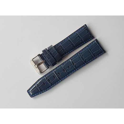 KOŽENÝ ŘEMÍNEK VOSTOK EUROPE CROCO PRO GAZ 14 LIMOUSINE NH35-565A594 - 23 MM/MODRÝ/LESKLÁ SPONA - ŘEMÍNKY - OSTATNÍ