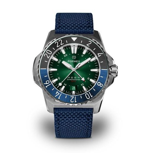FORMEX REEF GMT AUTOMATIC CHRONOMETER GREEN DIAL WITH RED GMT - REEF - BRANDS