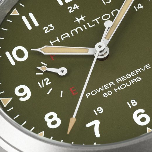 HAMILTON KHAKI FIELD MECHANICAL POWER RESERVE 40 MM H69509160 - KHAKI FIELD - ZNAČKY