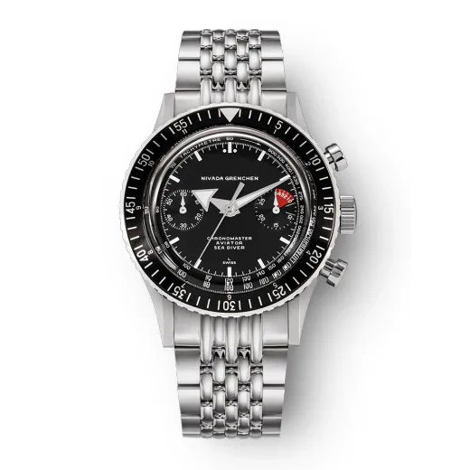 NIVADA GRENCHEN CHRONOMASTER WHITE BROAD ARROW INTER. BEZEL - MANUAL - CHRONOMASTER - ZNAČKY