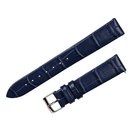 DARK BLUE LEATHER STRAP AVIATOR FOR DOUGLAS MOONFLIGHT V.1.33.0.255.4 - SHINY BUCKLE - STRAPS - ACCESSORIES