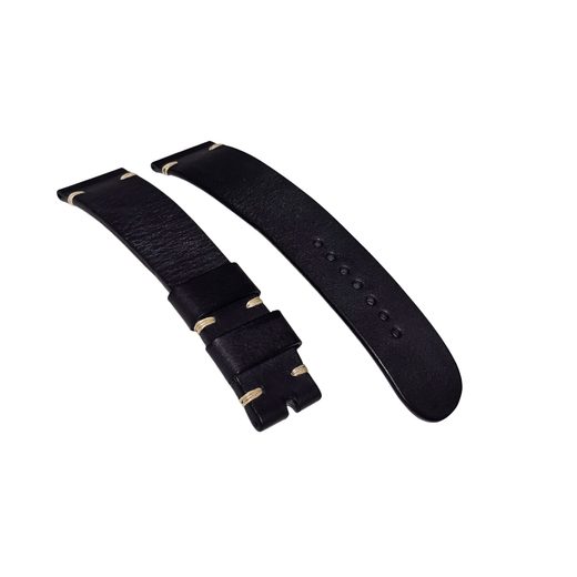 LEATHER STRAP XL FOR H02 - BLACK/NO BUCKLE - STRAPS - ACCESSORIES