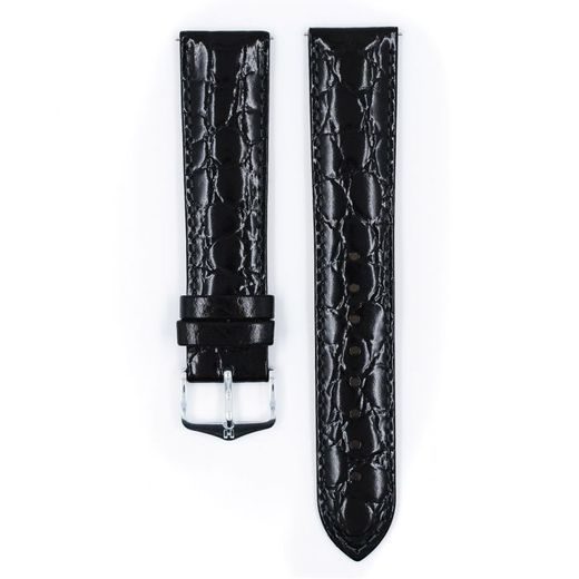 ŘEMÍNEK HIRSCH CROCOGRAIN (NO QR) - ČERNÝ - STRAPS - ACCESSORIES