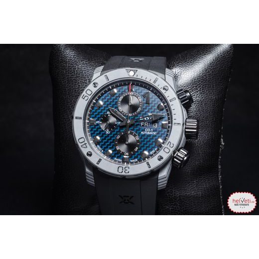 EDOX CO-1 Carbon Chronograph Automatic 01125-CLNGN-BUNN | Helveti.eu