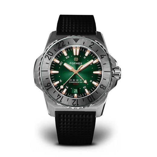 FORMEX REEF GMT AUTOMATIC CHRONOMETER GREEN DIAL WITH ROSE GOLD - REEF - BRANDS