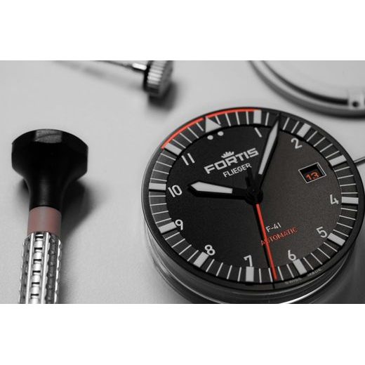 FORTIS FLIEGER F-41 WERK 7 MISSION BLACK LIMITED EDITION F4220030 - FLIEGER - BRANDS