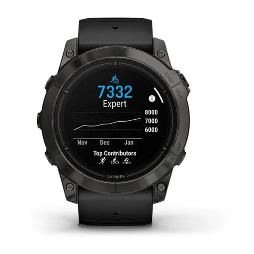 GARMIN EPIX™ PRO (GEN 2) SAPPHIRE EDITION CARBON GRAY DLC TITANIUM / BLACK LEATHER BAND - 010-02803-30 - EPIX - ZNAČKY