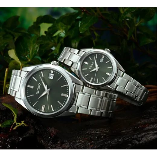 SET SEIKO QUARTZ SUR527P1 A SUR533P1 - HODINKY PRO PÁRY - HODINKY