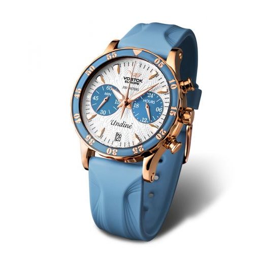 SILIKONOVÝ ŘEMÍNEK VOSTOK EUROPE PRO UNDINE - MODRÝ/ZLATÁ SPONA - ŘEMÍNKY - OSTATNÍ