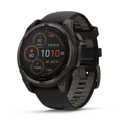 FENIX® 8 – 47 MM, SOLAR, SAPPHIRE SAPPHIRE, CARBON GREY DLC TITANIUM S BLACK/GRAY SILIKONOVÝM ŘEMÍNKEM 010-02906-11 - FENIX 8 47MM - BRANDS