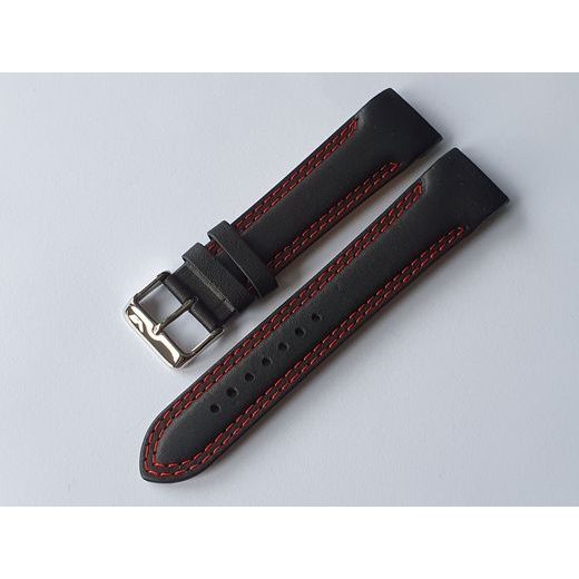 KOŽENÝ ŘEMÍNEK VOSTOK EUROPE PRO ROCKET N-1 6S21/2255295 - ČERNÝ S PROŠITÍM/LESKLÁ SPONA - ŘEMÍNKY - OSTATNÍ