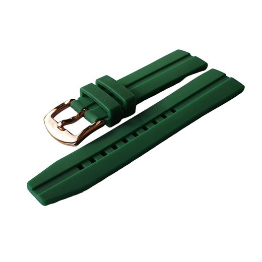 SILICONE STRAP VOSTOK EUROPE FOR ALMAZ - GREEN/BRONZE BUCKLE - STRAPS - ACCESSORIES