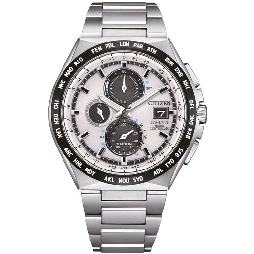 CITIZEN WORLDTIME RADIO CONTROLLED SUPER TITANIUM AT8238-84A - SUPER TITANIUM - BRANDS