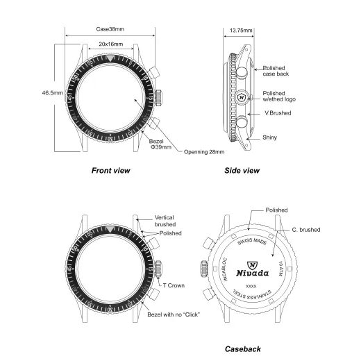 NIVADA GRENCHEN CHRONOMASTER WHITE LOLLIPOP INTER. BEZEL - MANUAL - CHRONOMASTER - ZNAČKY