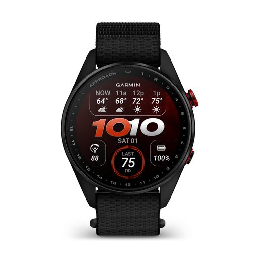 GARMIN APPROACH® S72 – 47 MM TITANOVÁ LUNETA CARBON GRAY/RED S POVRCHOVOU ÚPRAVOU DLC 010-04148-02 - APPROACH - ZNAČKY