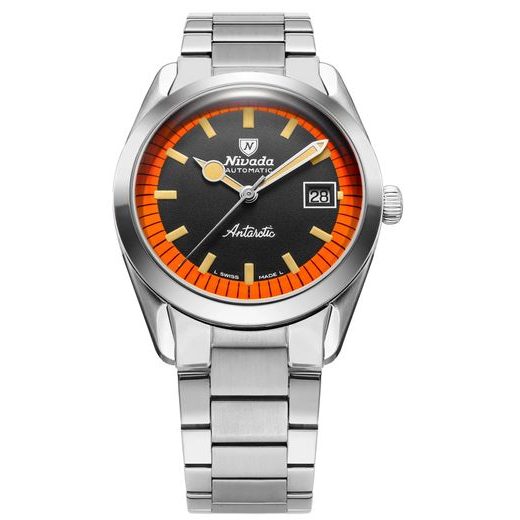 NIVADA GRENCHEN SUPER ANTARCTIC BLACK & ORANGE - 38 MM DATE - ANTARCTIC - ZNAČKY