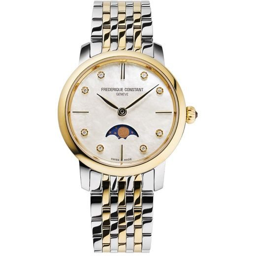 FREDERIQUE CONSTANT SLIMLINE LADIES MOONPHASE QUARTZ FC-206MPWD1S3B - SLIMLINE LADIES - BRANDS