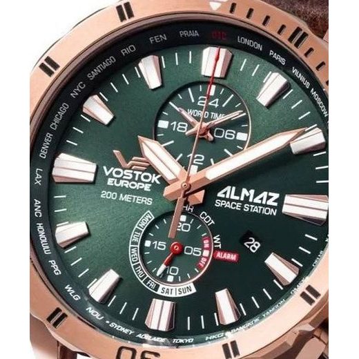 VOSTOK EUROPE ALMAZ MULTIFUNCTIONAL LINE YM8J-320B656 - ALMAZ SPACE STATION - BRANDS