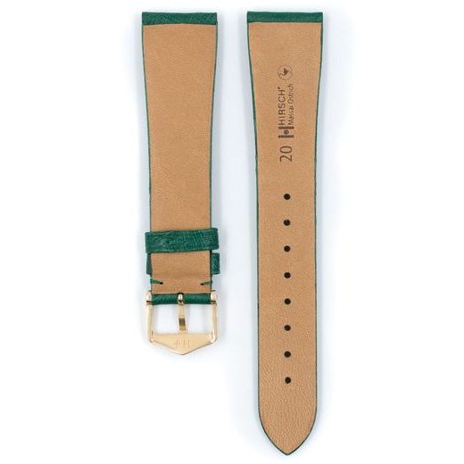 ŘEMÍNEK HIRSCH MASSAI OSTRICH 1 - ZELENÝ - STRAPS - ACCESSORIES