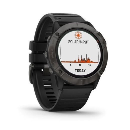 GARMIN FENIX6X PRO SOLAR, TITANIUMGRAYDLC/BLACK BAND (MAP/MUSIC) 010-02157-21 - FENIX 6X - BRANDS