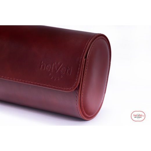 HELVETI LEATHER TRAVEL CASE (DARK BROWN) - WATCH BOXES - ACCESSORIES