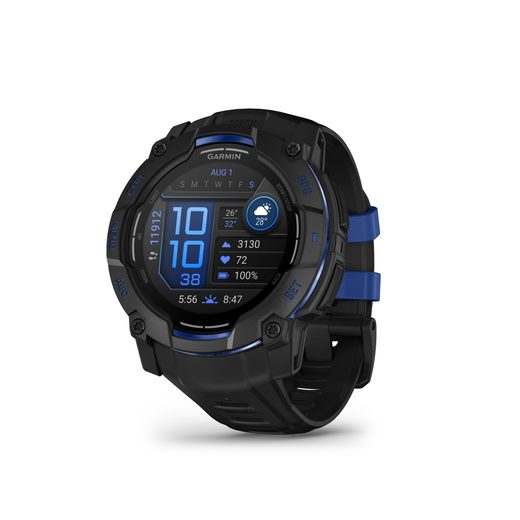 GARMIN INSTINCT® 3 – 50 MM, AMOLED BLACK S ŘEMÍNKEM BOLT BLUE / BLACK 010-03020-03 - INSTINCT 3 - ZNAČKY