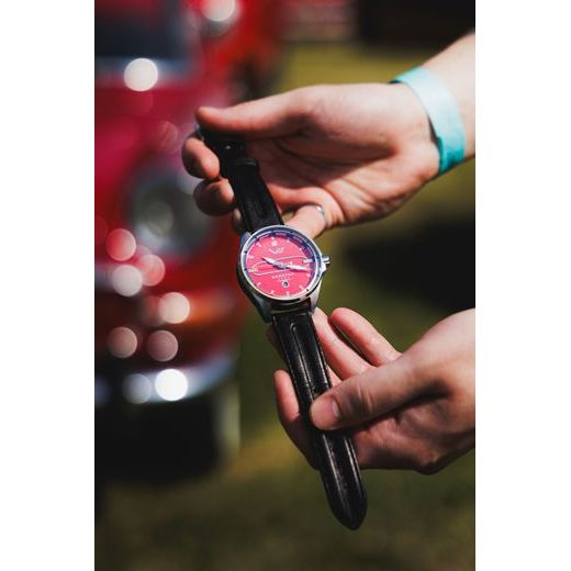 VOSTOK EUROPE LIMITOVANÁ EDICE EMBÉČKA AUTOMATIC LINE NH35-325A495 - BLACK LEATHER STRAP - EMBÉČKA - BRANDS