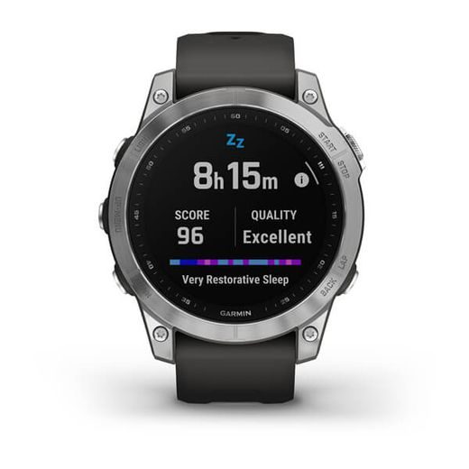 GARMIN FENIX 7 SILVER/ GRAPHITE SILICONE BAND - 010-02540-01 - FENIX 7 - ZNAČKY