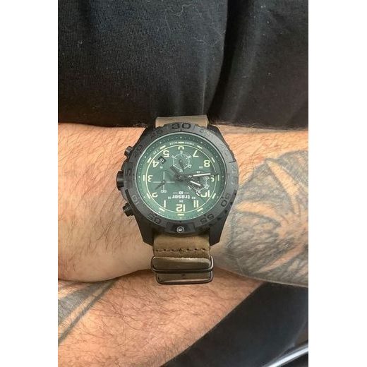 TRASER P96 OUTDOOR PIONEER EVOLUTION CHRONO GREEN LEATHER - SPORT - BRANDS