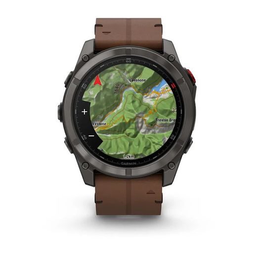 GARMIN FĒNIX® 8 PRO – 51 MM, AMOLED SAPPHIRE, CARBON GREY DLC TITANIUM S CHESTNUT KOŽENÝM ŘEMÍNKEM 010-03199-40 - FENIX 8 PRO 51MM - ZNAČKY