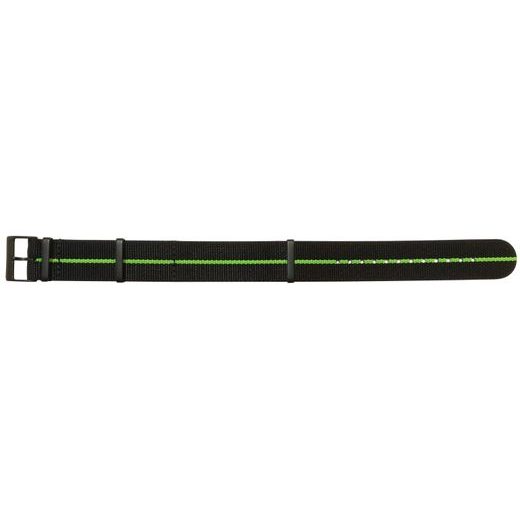 TRASER TEXTILE BELT NATO BLACK-GREEN (72) (BLACK BUCKLE) - STRAPS - ACCESSORIES