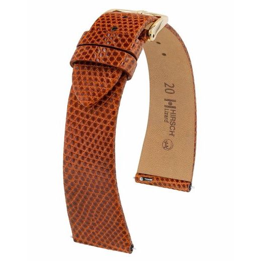 ŘEMÍNEK HIRSCH LIZARD - ZLATOHNĚDÝ, LESKLÝ - STRAPS - ACCESSORIES