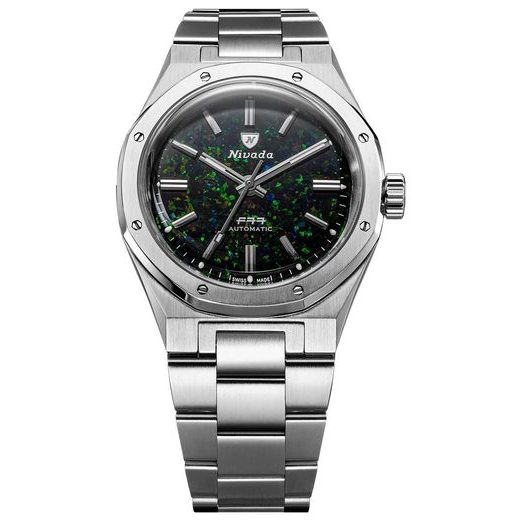 NIVADA GRENCHEN F77 MK2 BLACK OPAL – 100 YEARS – 38 MM - F77 - MĂRCI