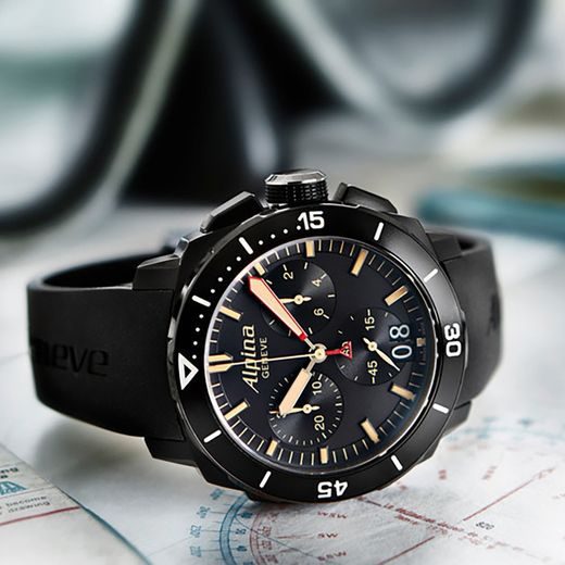 ALPINA SEASTRONG DIVER 300 BIG DATE CHRONOGRAPH AL-372LBBG4FBV6 - ALPINA - ZNAČKY