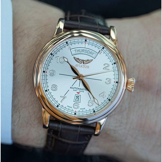 AVIATOR DOUGLAS DAY-DATE 45 AUTOMATIC V.3.44.2.400.4 - DOUGLAS DAY-DATE - BRANDS