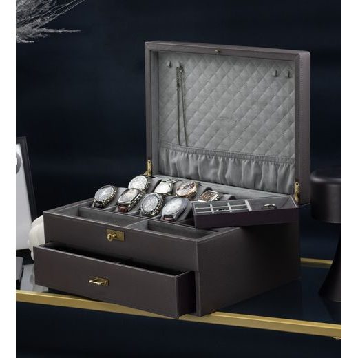 WATCH BOX FRIEDRICH LEDERWAREN DYNASTY 27035-9 - WATCH BOXES - ACCESSORIES