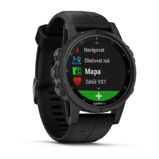 GARMIN FENIX5S PLUS SAPPHIRE BLACK, BLACK BAND 010-01987-03 - GARMIN - ZNAČKY