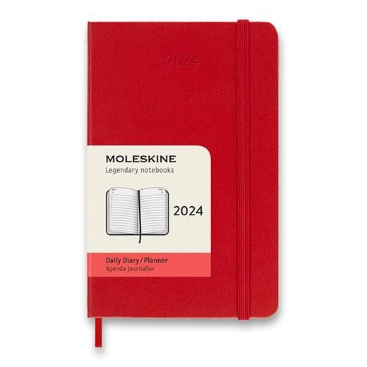 DIÁŘ MOLESKINE 2024 - TVRDÉ DESKY - S, DENNÍ 1206/57210 - DIÁŘE A ZÁPISNÍKY - OSTATNÍ