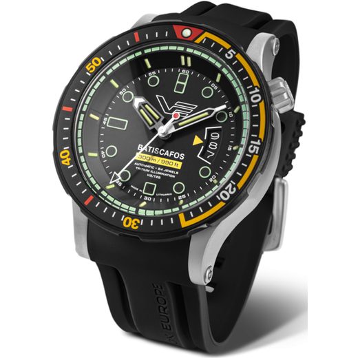 VOSTOK EUROPE BATISCAFOS AUTOMATIC NH35-511E767 - BLACK RUBBER STRAP - BATISCAFOS - BRANDS