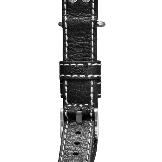 KOŽENÝ ŘEMÍNEK BIATEC | ČERNÝ NAVIGATOR Z BŮVOLÍ KŮŽE - 20 MM - STRAPS - ACCESSORIES