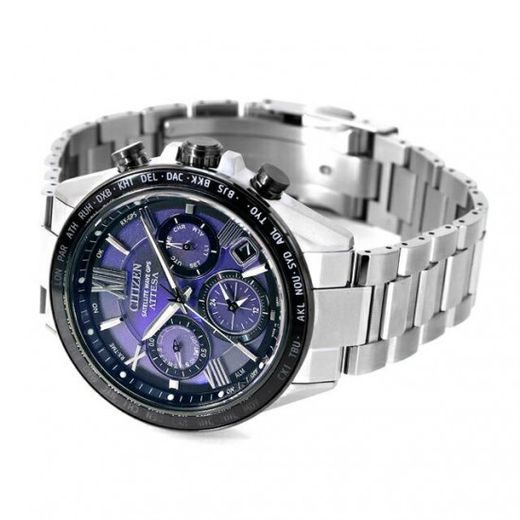 CITIZEN ATTESA SATELLITE WAVE GPS UNITE WITH BLUE LIMITED EDITION CC4075-50L - SUPER TITANIUM - ZNAČKY