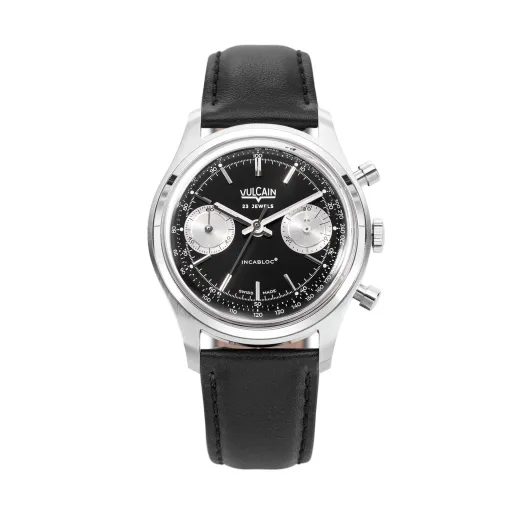 VULCAIN CHRONOGRAPH 70'S - BLACK / SILVER - CHRONOGRAPH 1970'S - ZNAČKY