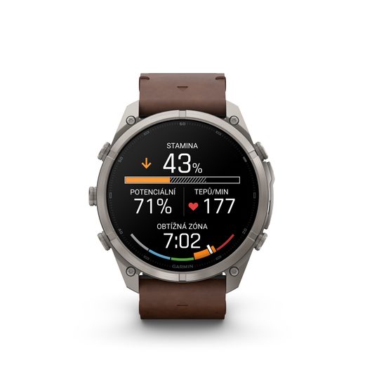 GARMIN FENIX® 9 PRO INREACH - 51 MM, TITANIUM S KOŽENÝM ŘEMÍNKEM WALNUT 010-04337-41 - FENIX 9 PRO INREACH - ZNAČKY