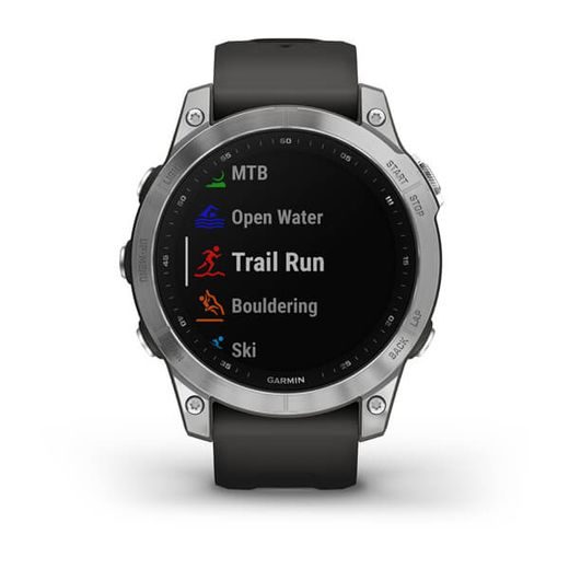 GARMIN FENIX 7 SILVER/ GRAPHITE SILICONE BAND - 010-02540-01 - FENIX 7 - ZNAČKY