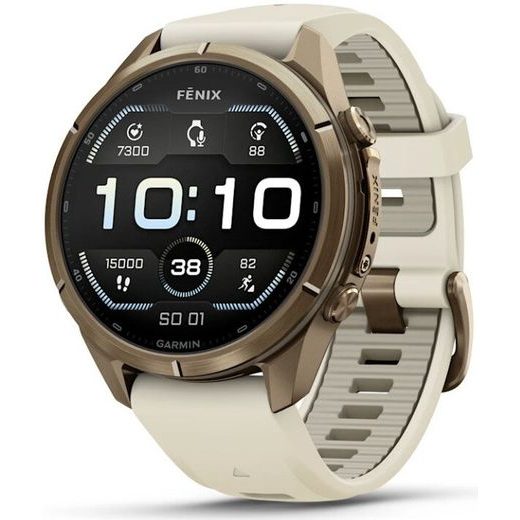 GARMIN FENIX® 9 PRO - 43 MM, GOLD TITANIUM CREAM/FOG GRAY 010-04335-26 - FENIX 9 PRO - ROBNE MARKE