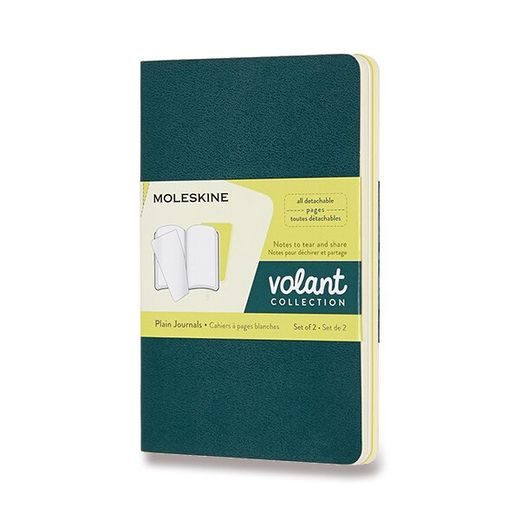 SEŠITY MOLESKINE VOLANT VÝBĚR BAREV 2KS - MĚKKÉ DESKY - S, ČISTÝ 1331/212410 - DIÁŘE A ZÁPISNÍKY - OSTATNÍ